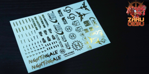 Wilson’s Custom Waterslide Decals 1/100 RE Nightingale – Metallic – Gold