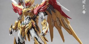 PRE ORDER: Motor Nuclear 1/72 Metal Build MN-Q01 Gold BaiQi with Wings