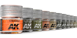 AK Interactive Real Colors Acrylic Lacquer Varnish Single Bottles – 10 mL